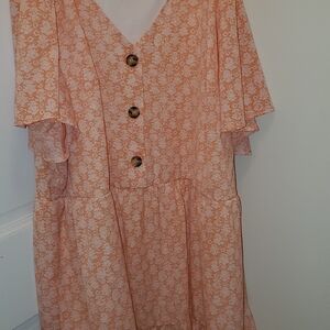 EVRI White and Orange Dress